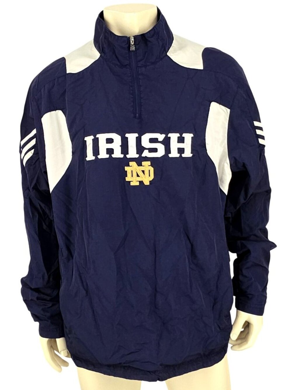 Men's Notre Dame Adidas Jacket XL Scorch NCAA Fighting Irish 1/4 Zip Pullover